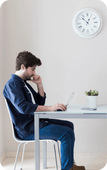 Man working at desk